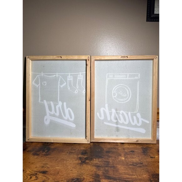 Laundry Room Wall Art Set  Wash & Dry Signs  Humorous Home Decor Canvas Prints - Picture 9 of 14